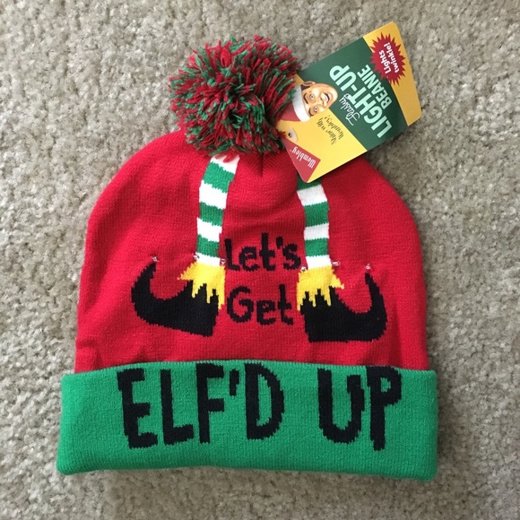 Wembley Accessories - Let’s get Elf’d Up Christmas Novelty Beanie NWT
